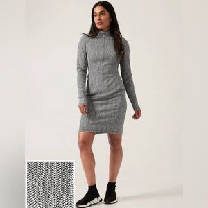 Athleta Delancey Textured Dress-Braiden Black-Size XS-NWT